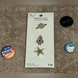 Pins/Buttons- Bundle of 6